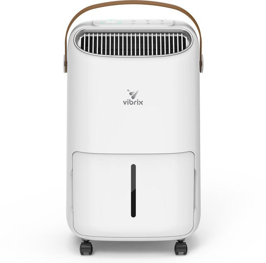 Vibrix DryFlow12 Luchtontvochtiger – 12L per dag – Wasdroogfunctie – Stil  Energiezuinig – Ontvochtiger voor Badkamer, Kelder, Zolder  Slaapkamer – Slimme Dehumidifier(12 l)