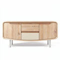 Houten tv-meubel met lades en metalen poten 150 x 40 x 70cm