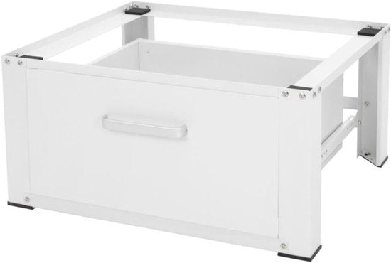 RONN® Wasmachine Verhoger - Wasmachine Verhoger met Lade - Wasmachine Sokkel Met Laadcapaciteit tot 150 KG - Wit - 63cm x 54cm x 32cm ;9kg