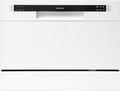 Inventum VVW5520 mini vaatwasser - 6 couverts - 44 cm hoog - Bestekmand - 6 programma’s - Startuitstel - Energielabel D - Vrijstaand - Wit
