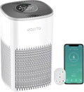 MODITO Modito luchtreiniger - Air Purifier met APP - 4-in-1 filtersysteem - Ionisatie - HEPA 13 filter + koolstoffilter - Verminderd huisstofmijt, hooikoorts, allergie  stof - Wit - 210 m³/u(Wit)