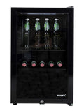 Husky KK70-BK-NL-HU - Dranken koeler - Barkoelkast - 71 Liter - Horeca - Met Glazen Deur - Zwart(Zwar)