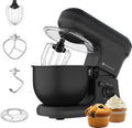 KitchenBrothers 1200W Keukenmachine - Keukenrobot - 5L - Mixer met Mengkom - Keukenmixer - Matzwart(Matzwart， 1200W)
