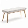 Bankje van stof en hout voor interieur met afmetingen 100 x 30 x 45cm