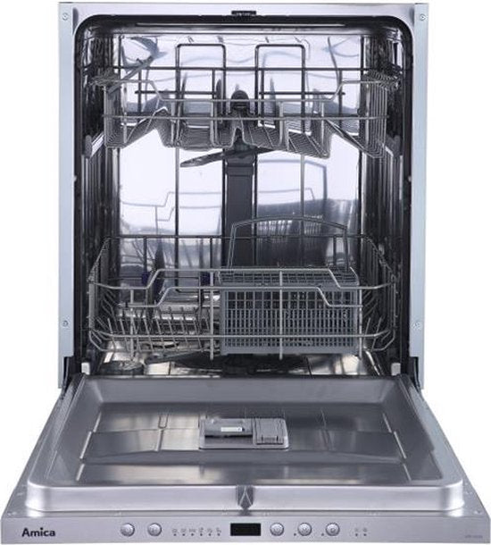 Amica ADF1222S - Inbouw Vaatwasser - 12 Bestekken - Zilver - 6 programma's - Halve ladingfunctie - Startuitstel - Hotair
