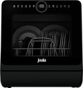 Joula Mini Vaatwasser met Waterreservoir - 8 Wasprogramma's - 5 Couverts - Kleine Smalle Vrijstaande Afwasmachine - Camping - Zwart(Zwart)