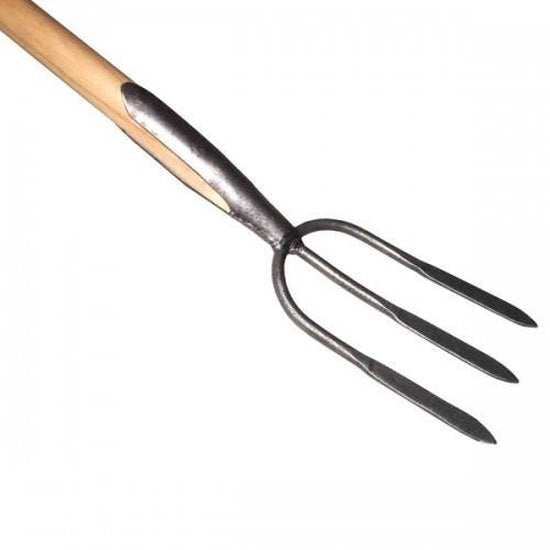 De Wit Tuinvork 3 Tands Met Essen Steel 90 Centimeter