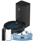 CleanWise Hans Robotstofzuiger met Dweilfunctie  Automatisch Leegstation – 90 dagen handsfree – Nederlands Product – Dweilrobot – LiDAR Navigatie – 7000 Pa – HEPA 14 Filter – Tapijtherkenning – No-Go Zones – Voor Huisdierharen(zwart/Hans)