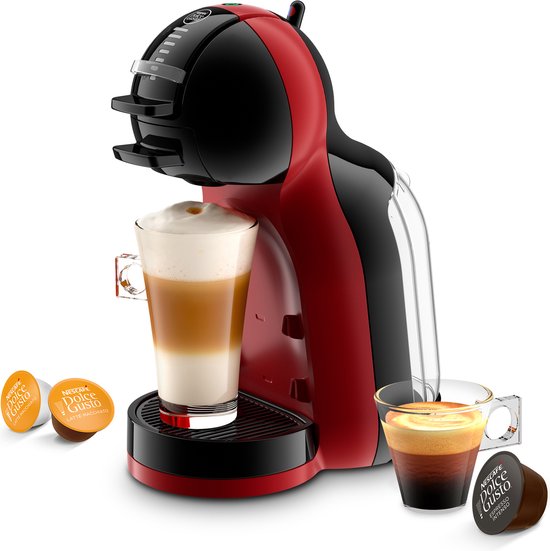 Krups NESCAFÉ Dolce Gusto Mini Me KP123H - Koffiecupmachine - Rood/Zwart - Automatische Stop - Compact - Voor Dolce Gusto Cups(Cherry Rood)
