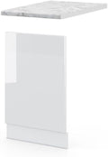 Merkloos / Sans marque Keuken Frontpaneel - Vaatwasser Paneel - Keuken Inrichten - Soft-Close Scharnieren - 45 cm - Wit Hoogglans