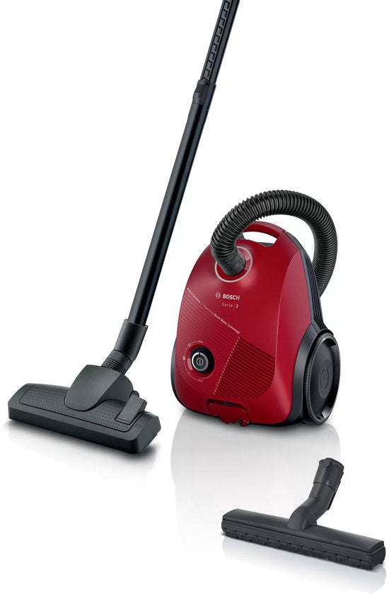 Bosch BGBS2RD1H Serie 2 - Stofzuiger met zak - Microfilter - Extra parketborstel - Rood
