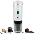 Cuisina Lumina® Draagbare koffiemachine - Cuisina Lumina ® - Hoogwaardige kwaliteit - 120 ML - Voor onderweg - Draagbaar koffiezetapparaat - Camping gadget - Oplaadbaar - Verwarmt water - Koffiecups  gemalen koffie - Espresso  Lungo - Wit(Wit)